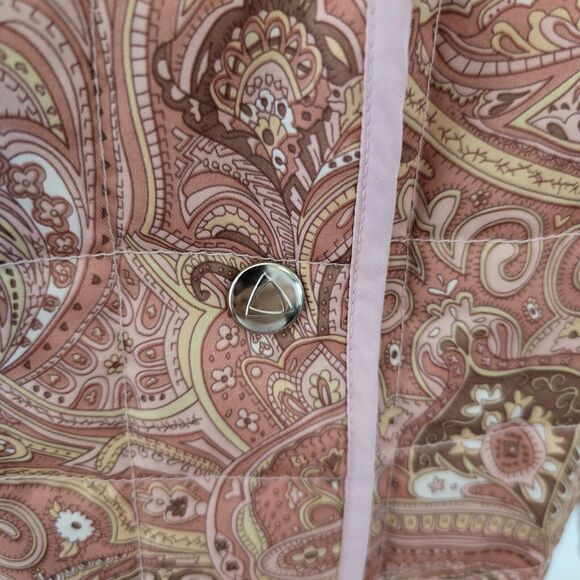Liz Claiborne Reversible Quilted Coat Jacket Large Women Pink Paisley Lightweigt - Picture 3 of 11